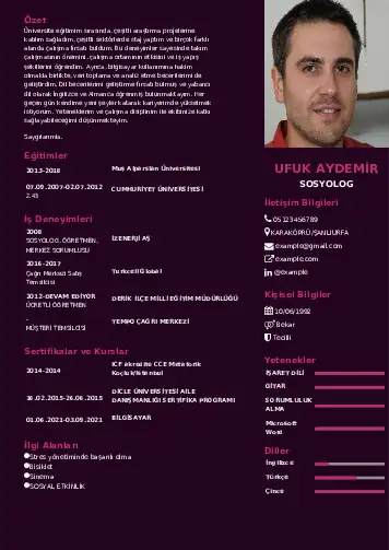 Sosyolog Cv Örnekleri cv indir